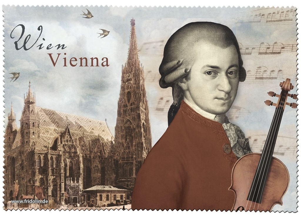 Brillenputztuch Mozart Wien/Stephansdom