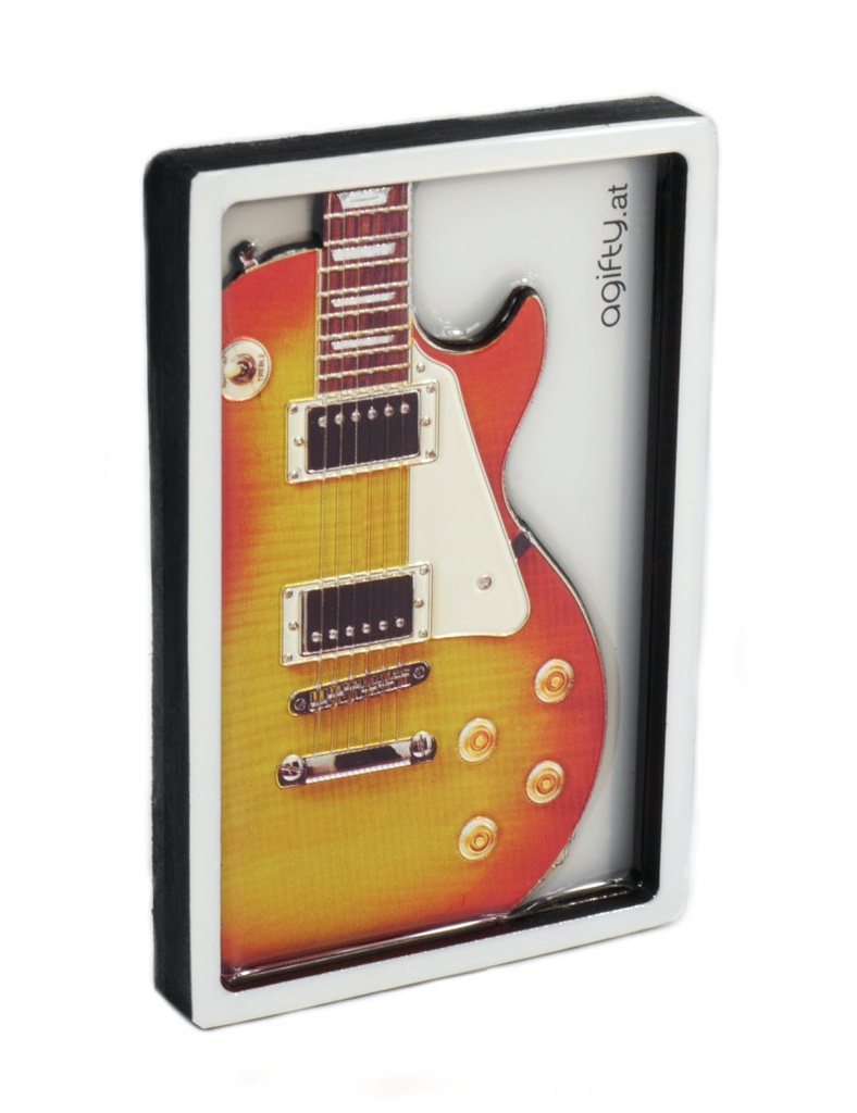 Magnet E-Gitarre rot/gelb - Framed