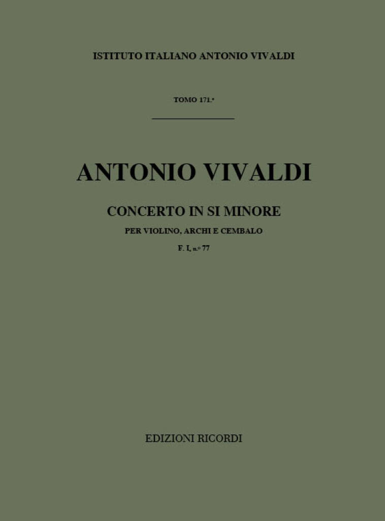 Concerto in Si minore RV 390 - F I/77 - Tomo 171