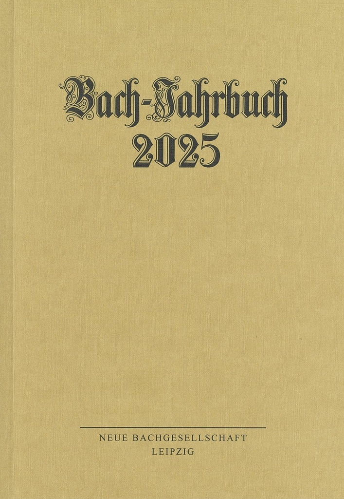 Bach-Jahrbuch 2025