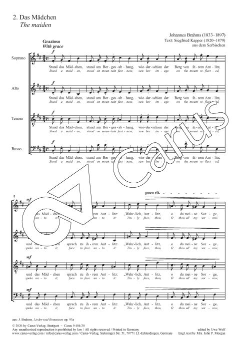 Das Mädchen op. 93a/2