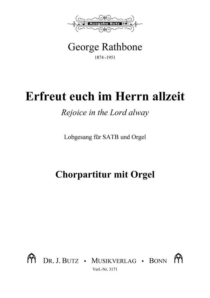 Erfreut euch im Herrn allzeit / Rejoice in the Lord alway
