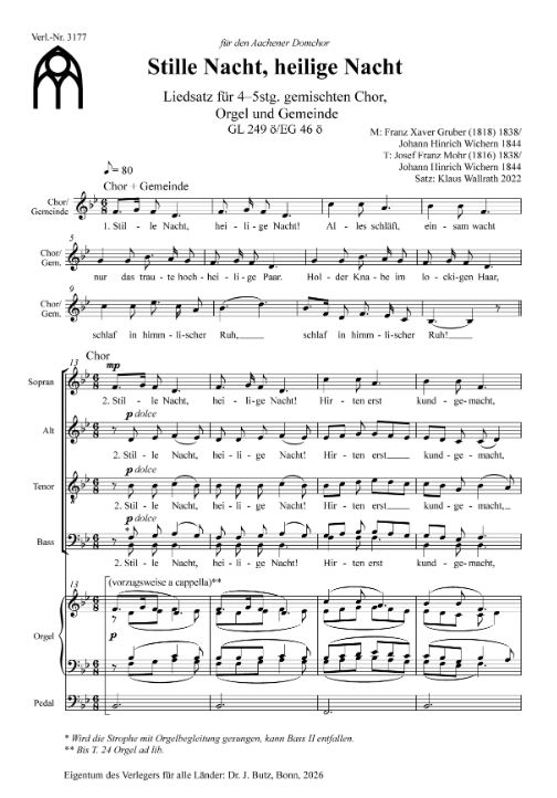 Stille Nacht heilige Nacht GL 249 / EG 46