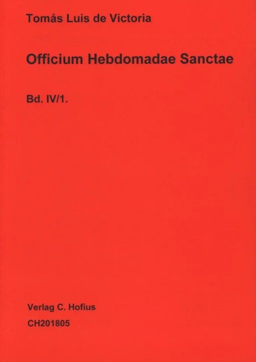 Officium Hebdomadae Sanctae - Band IV/1