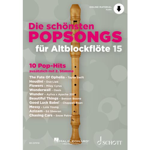 Die schönsten Popsongs für Altblockflöte 15