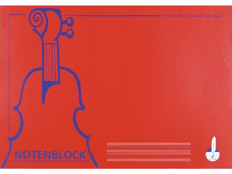 Notenblock A4 Querfomat 12 linig