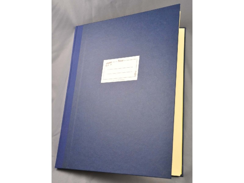 Notenschreibbuch handgebunden 12 linig