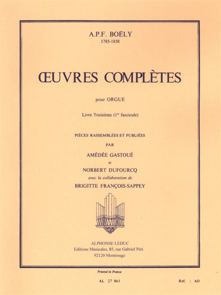 Oeuvres completes pour Orgue