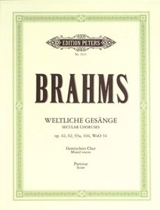 Weltliche Gesänge, op. 42, 62, 93a, 104, WoO 34