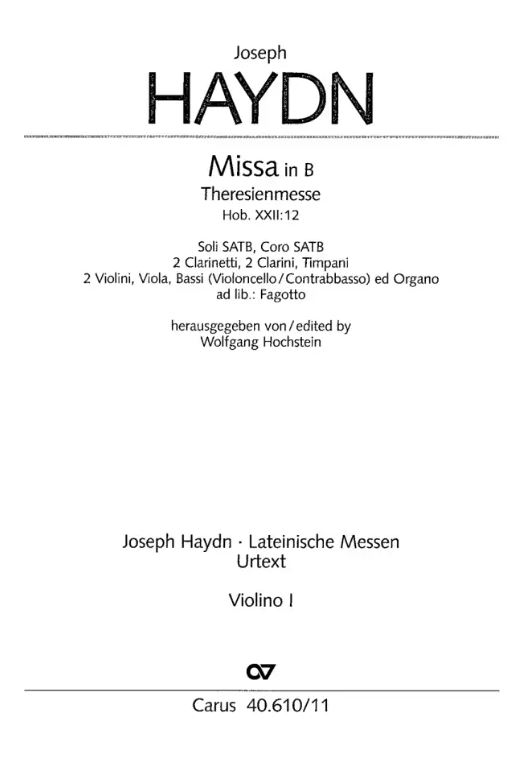 Theresienmesse in B, Hob. XXII:12