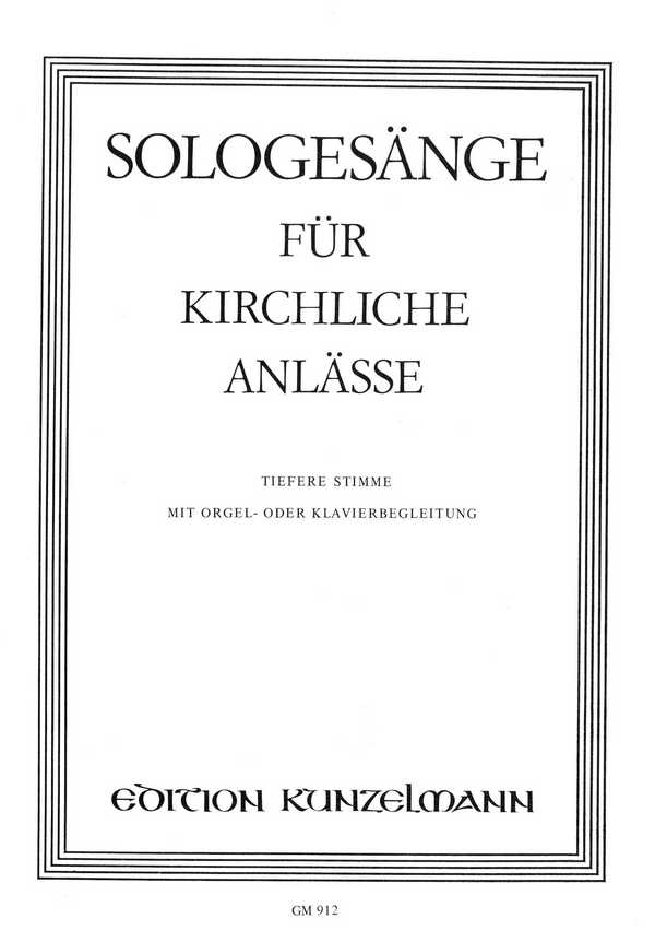 Sologesänge für kirchliche Anlässe