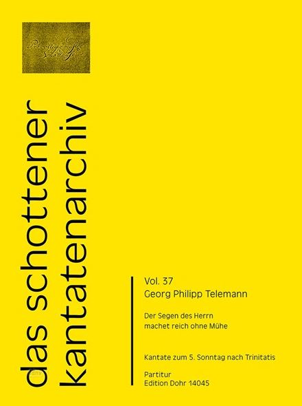 Der Segen des Herrn machet reich ohne Mühe TVWV 1:310