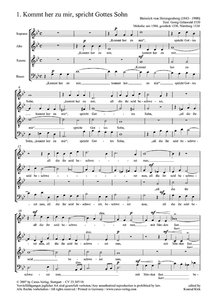 Kommt her zu mir, spricht Gottes Sohn, op. 102/1