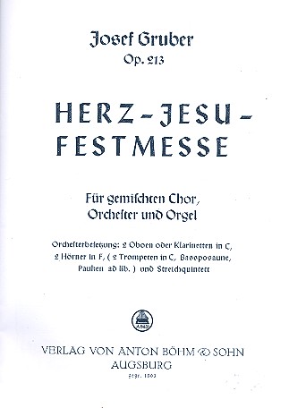 Herz Jesu-Festmesse, op. 213