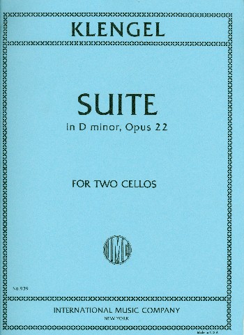 Suite d-moll op. 22 für 2 Violoncelli