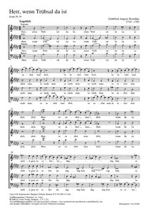 Herr, wenn Trübsal da ist