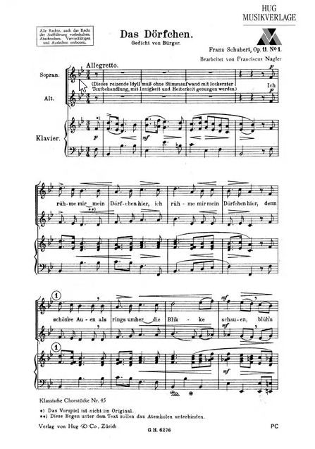 Das Dörfchen, op. 11/1