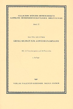 Georg Muffat zur Aufführungspraxis