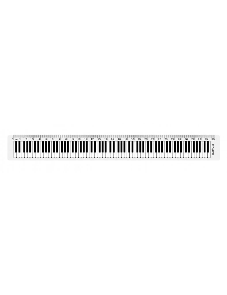 Ruler Keyboard 30cm transparent