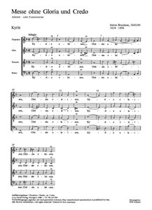 Messe ohne Gloria und Credo