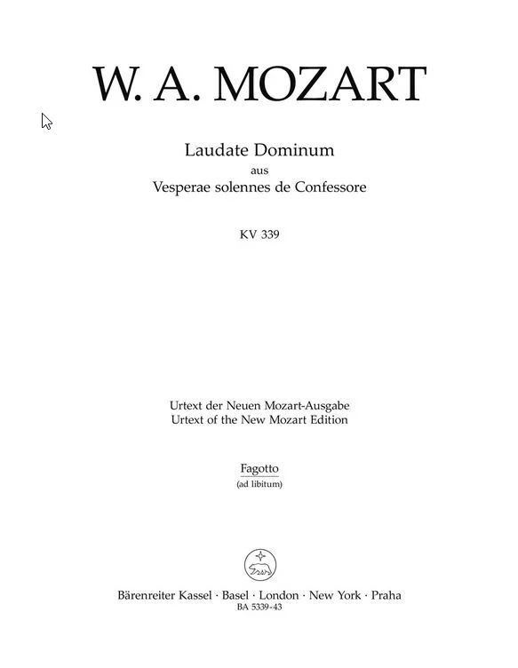 Laudate Dominum, aus KV 339