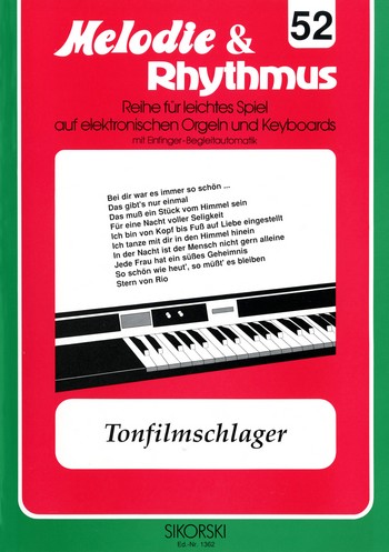 Tonfilmschlager - Melodie & Rhythmus 52