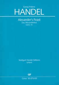 [298324] Alexander's Feast / Das Alexanderfest, HWV 75