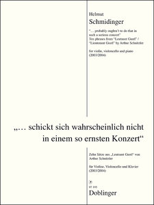 [07-00195] ...schickt sich wahrscheinlich nicht in einem so ernsten Konzert