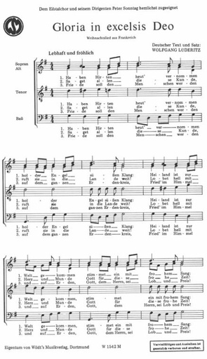 [158071] Gloria in excelsis Deo - Haben Engel heut vernommen