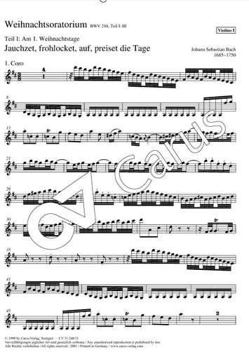 [214788] Weihnachtsoratorium Teil I - III, BWV 248