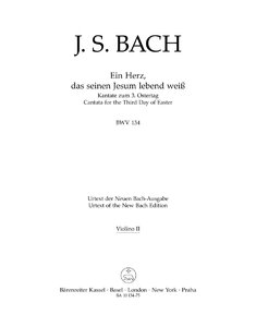 [151080] Ein Herz, das seinen Jesum lebend weiß, BWV 134