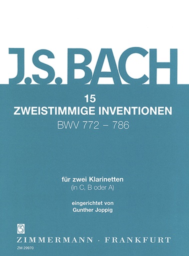 [33174] 15 zweistimmige Inventionen BWV 772 - 786