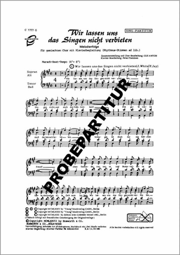[181862] Wir lassen uns das Singen nicht verbieten