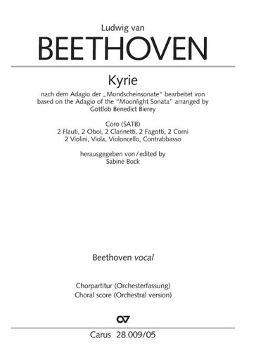 [320107] Kyrie nach dem Adagio der Mondscheinsonate, op. 27/2