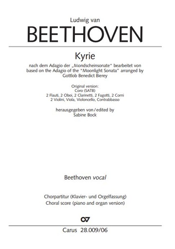 [320110] Kyrie nach dem Adagio der Mondscheinsonate op. 27/2 (cis-moll)
