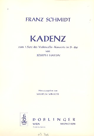 [03-00706] Kadenz zum 1. Satz des Cellokonzerts D-Dur von Joseph Haydn Hob. VIIb:2