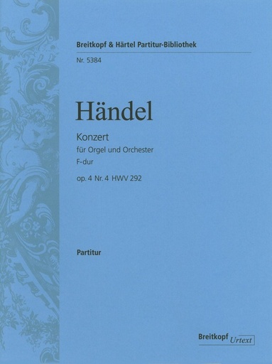 [154194] Orgelkonzert F-Dur op. 4/4 HWV 292