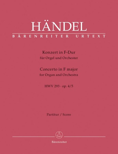 [108448] Orgelkonzert F-Dur op. 4/5 HWV 293