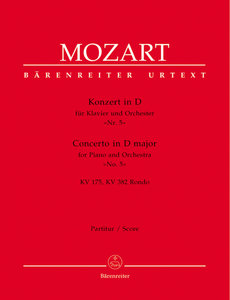 [141094] Klavierkonzert Nr. 5 D-Dur KV 175 / Konzert-Rondo D-Dur KV 382
