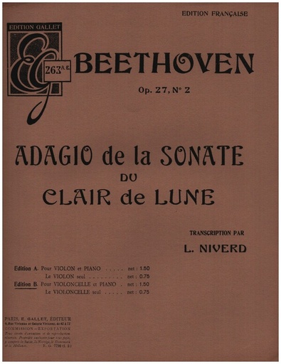 [320746] Adagio aus Klaviersonate op. 27/2 "Mondschein"