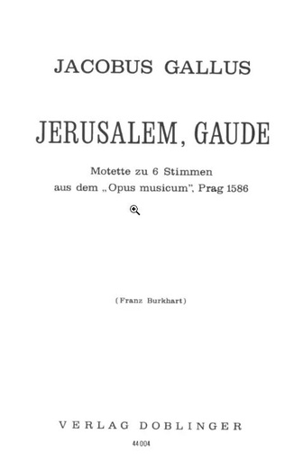 [44-00004-PA] Jerusalem, gaude
