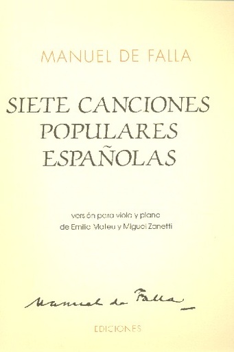 [212390] 7 Canciones Populares Espanolas