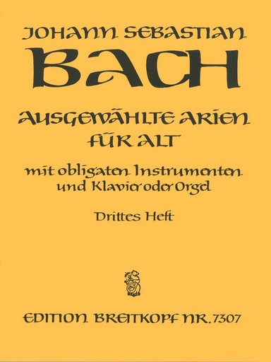 [128449] Ausgewählte Arien für Alt mit obligaten Instrumenten  - Drittes Heft