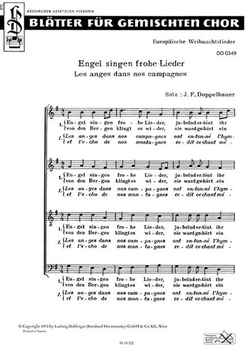 [G-00549] Les anges dans nos campagnes / Engel singen frohe Lieder