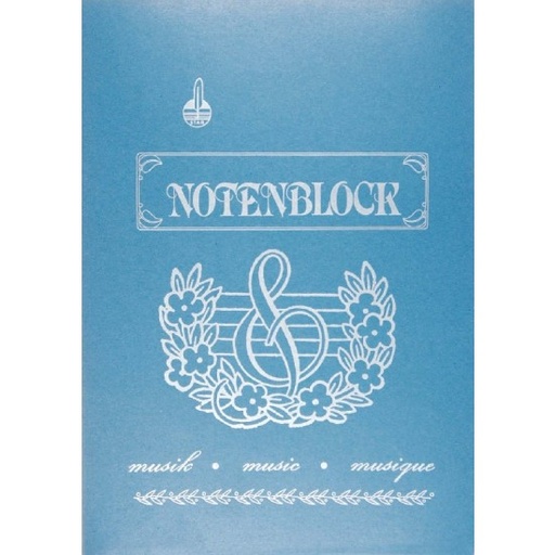 [205951] Notenblock A4 - 12 linig gelocht