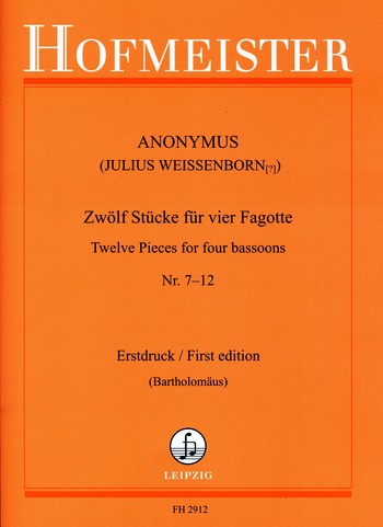 [230824] Zwölf Stücke für vier Fagotte Nr. 7 - 12