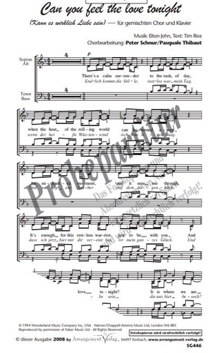 [297670] Can you feel the love tonight / Kann es wirklich Liebe sein