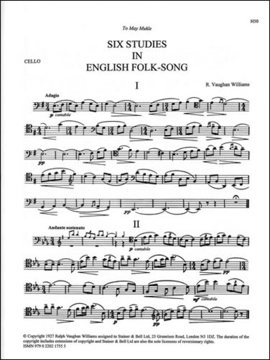 [214933] 6 Studies in English Folksong