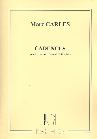 [284577] 2 Cadences pour le Concerto D'alto D'hoffmeister
