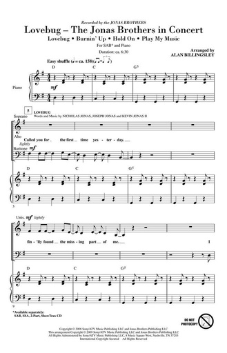 [226533] Lovebug - The Jonas Brothers in Concert (Medley)